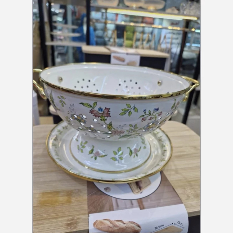 ست آبکش و سینی لعابی