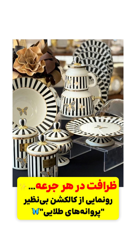 سرویس پذیرایی پروانه شطرنجی سفید