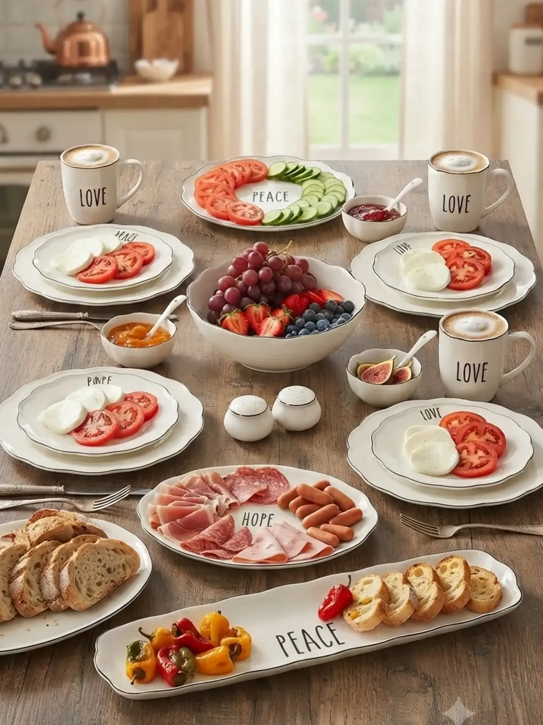 سرویس صبحانه و غذاخوری چینی کندریکس ۵۳ پارچه
